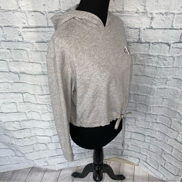 CK One by Calvin Klein crop hoodie sleepwear w/drawstring tie Sz S - Picture 4 of 9